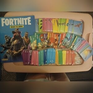 NEW HUGE FORTNITE 134 Cards & Book 58 Pages With Pull Outs!! 6 Duplicates ONLY